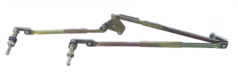 Horizontal channel steel scraping linkage